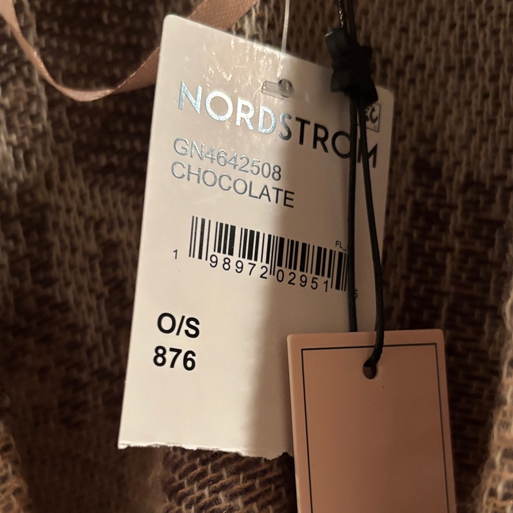 BCBGeneration Tan and Brown Patterned Poncho NWT - image 6